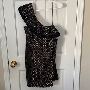 J. Crew Eyelet One Shoulder Ruffle Sheath Dress